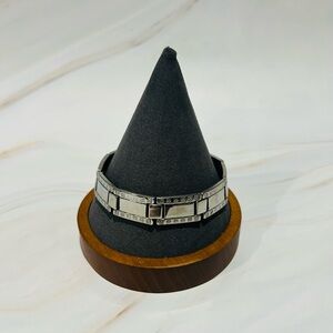 Men's Silver-Tone Stainless Steel Link Bracelet